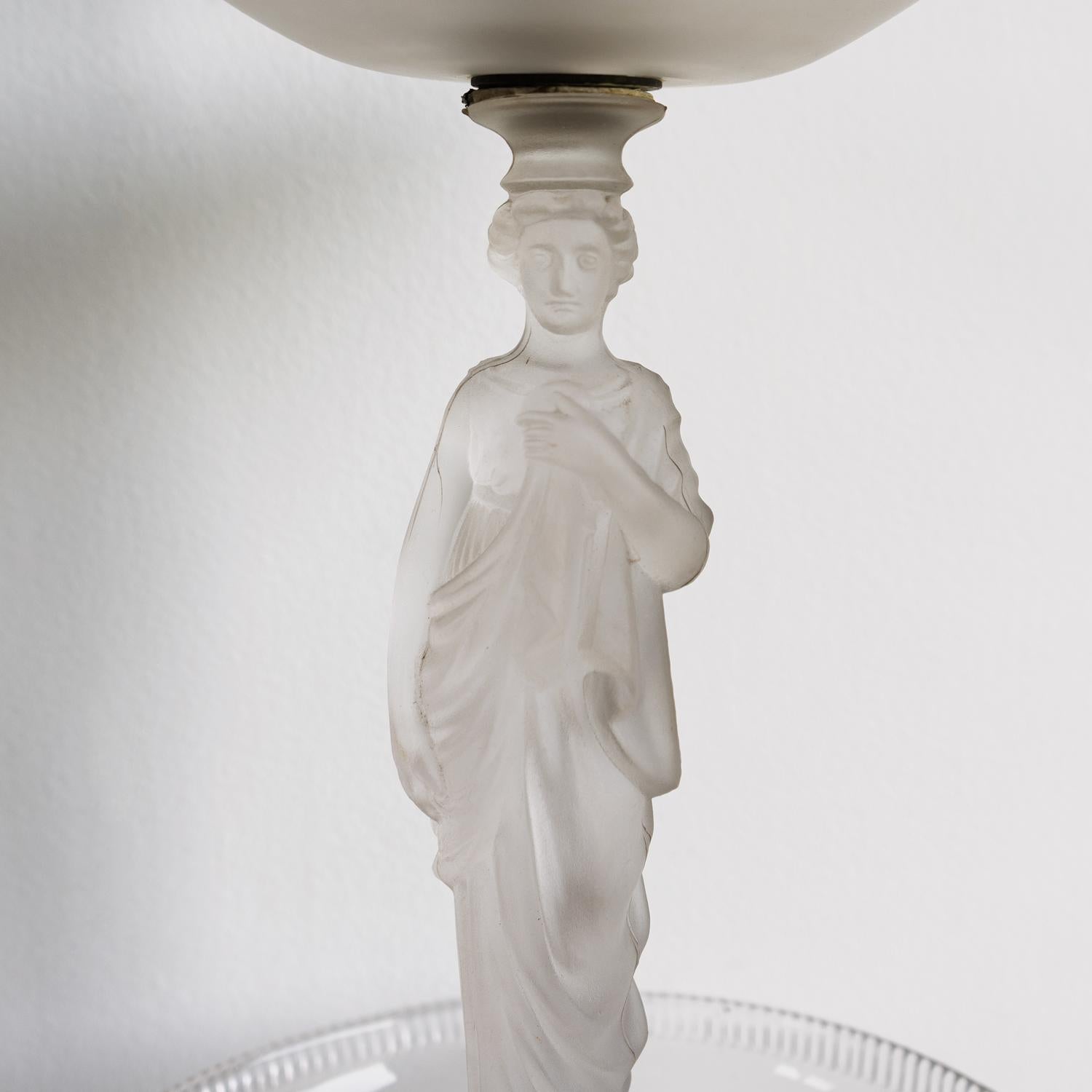 Hand-Crafted Antique French Baccarat Glass Epergne Table Centrepiece, 19th Century For Sale