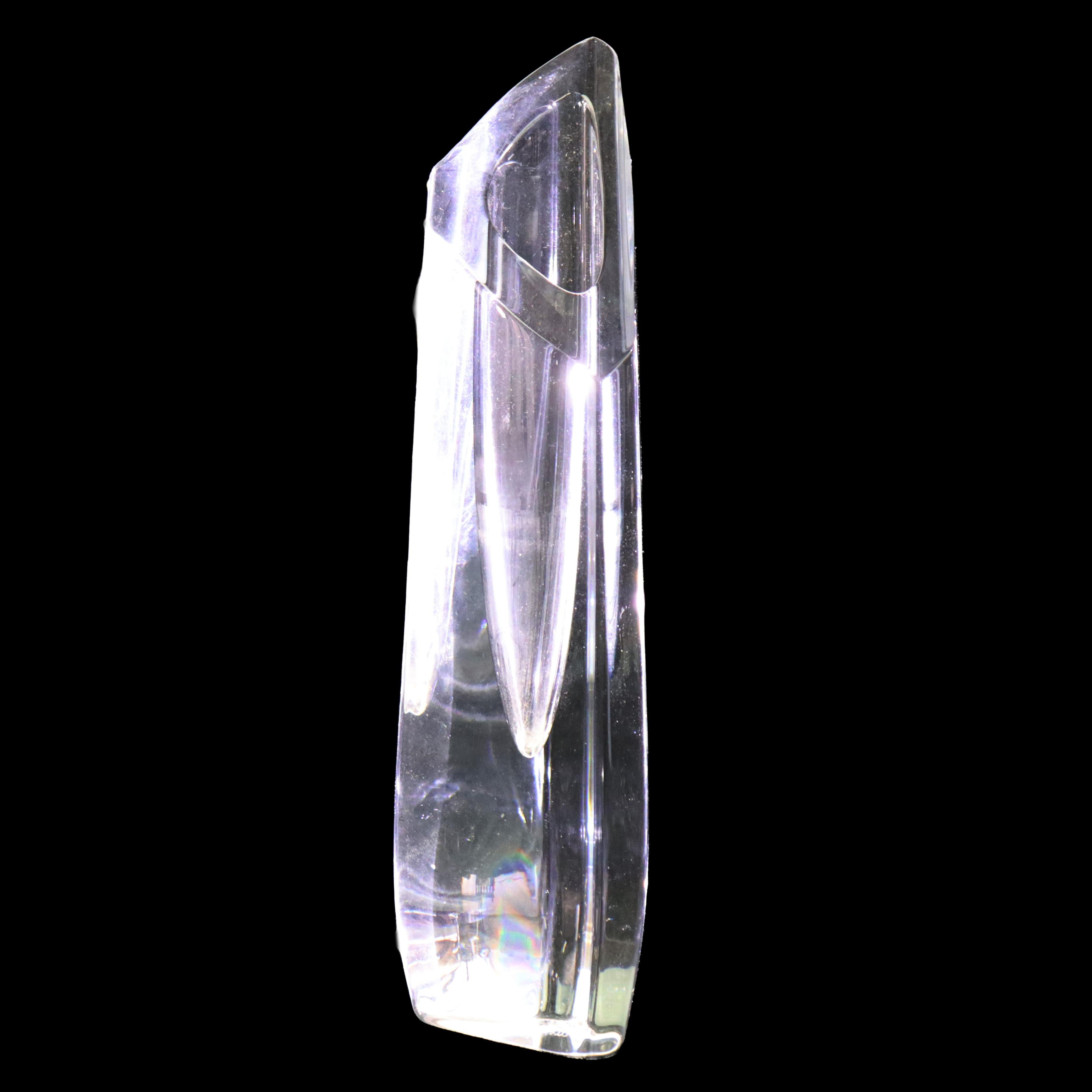 Antique French Baccarat MCM Kunstglas Knospe Vase signiert C1930 im Zustand „Gut“ im Angebot in Big Flats, NY