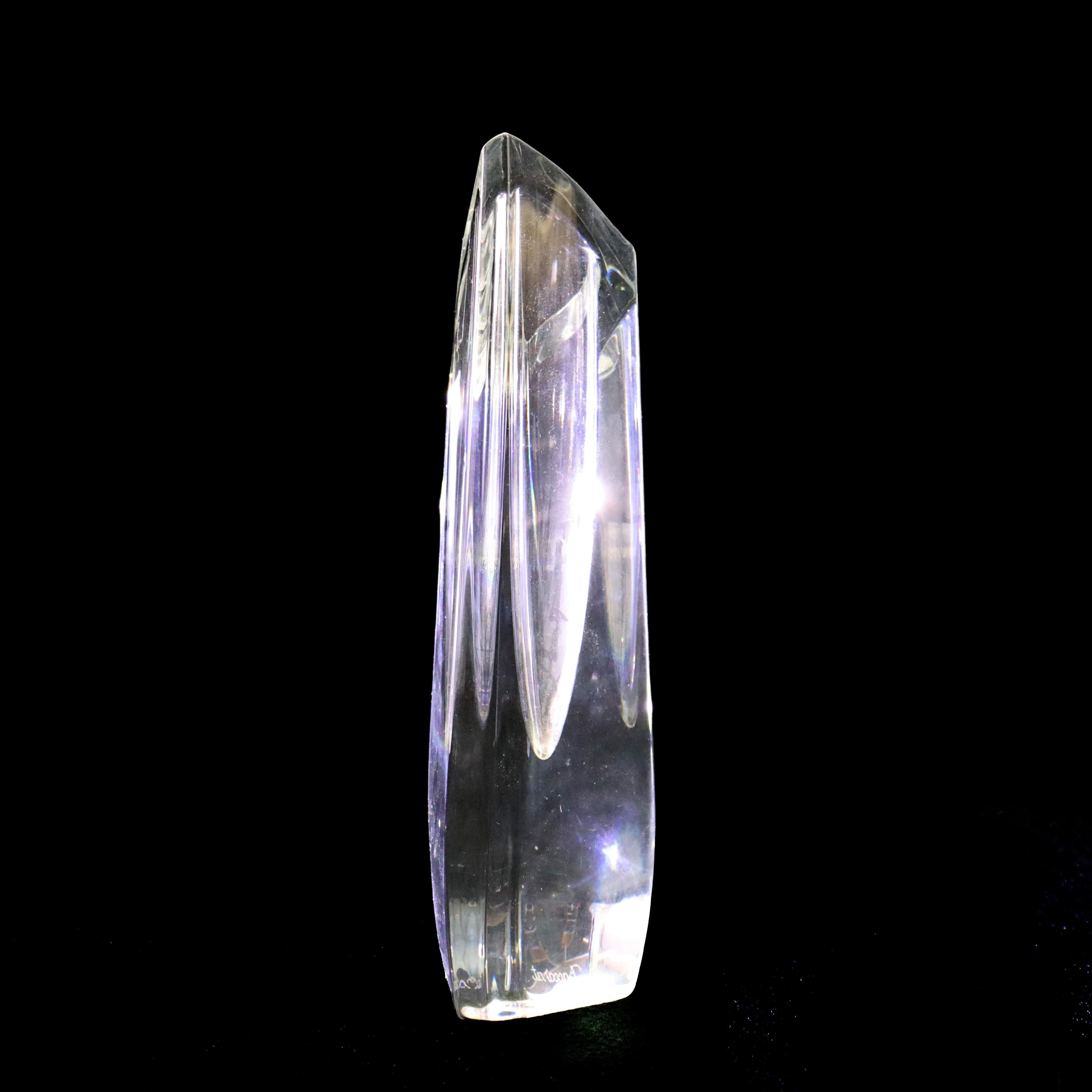 Antique French Baccarat MCM Kunstglas Knospe Vase signiert C1930 im Angebot 1