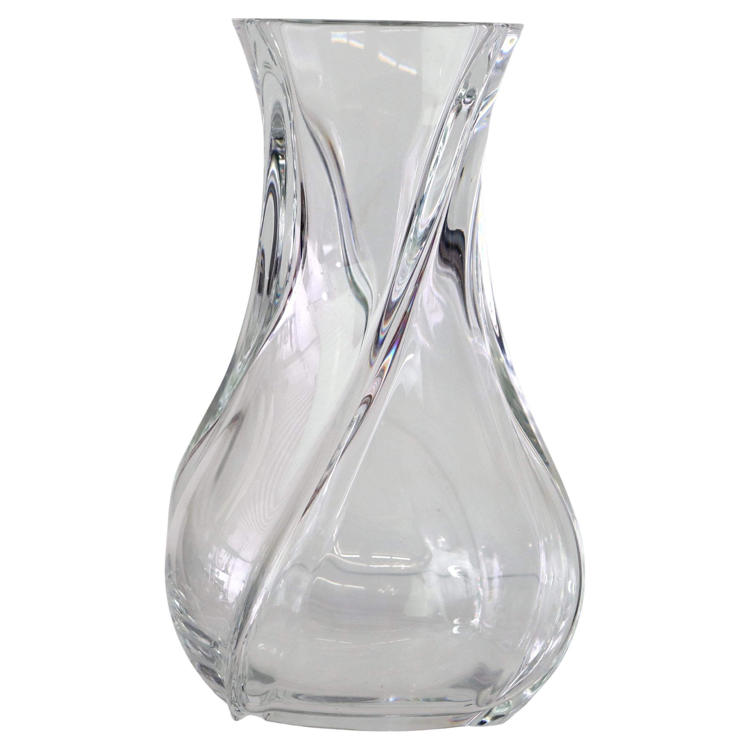 Antique French Baccarat MCM Art Glass Vase Signed C1930