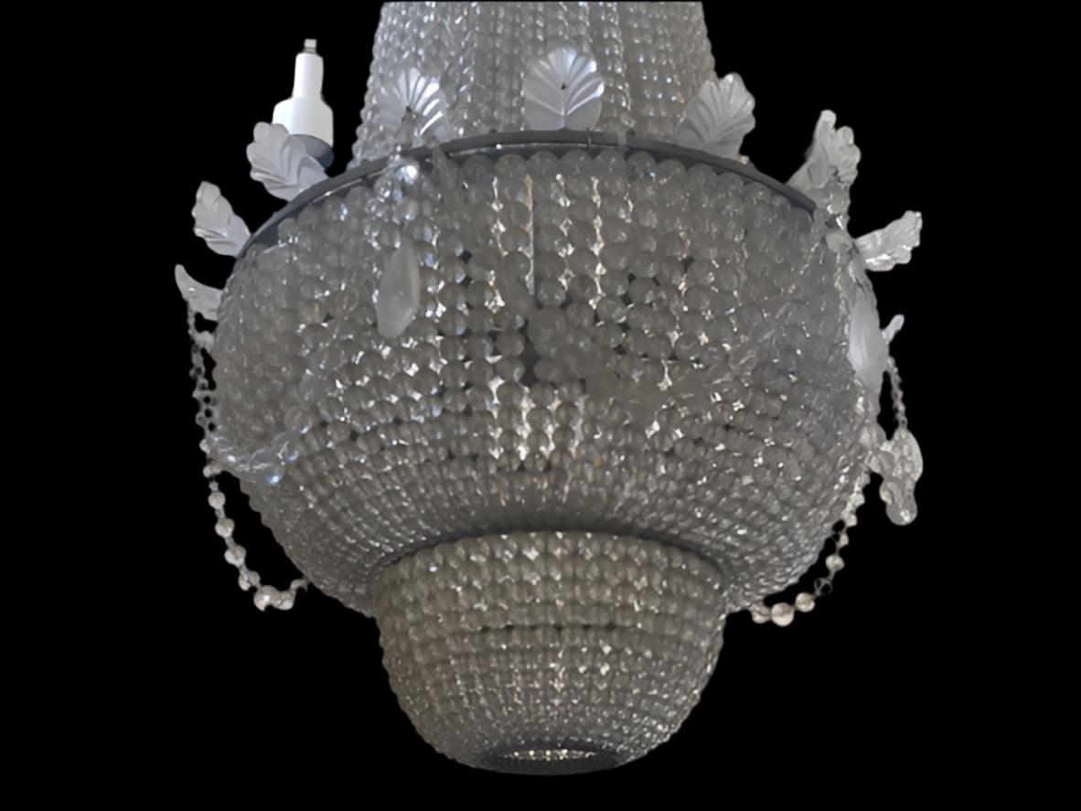 Antigua lámpara de araña francesa estilo Baccarat Provincial francés en venta