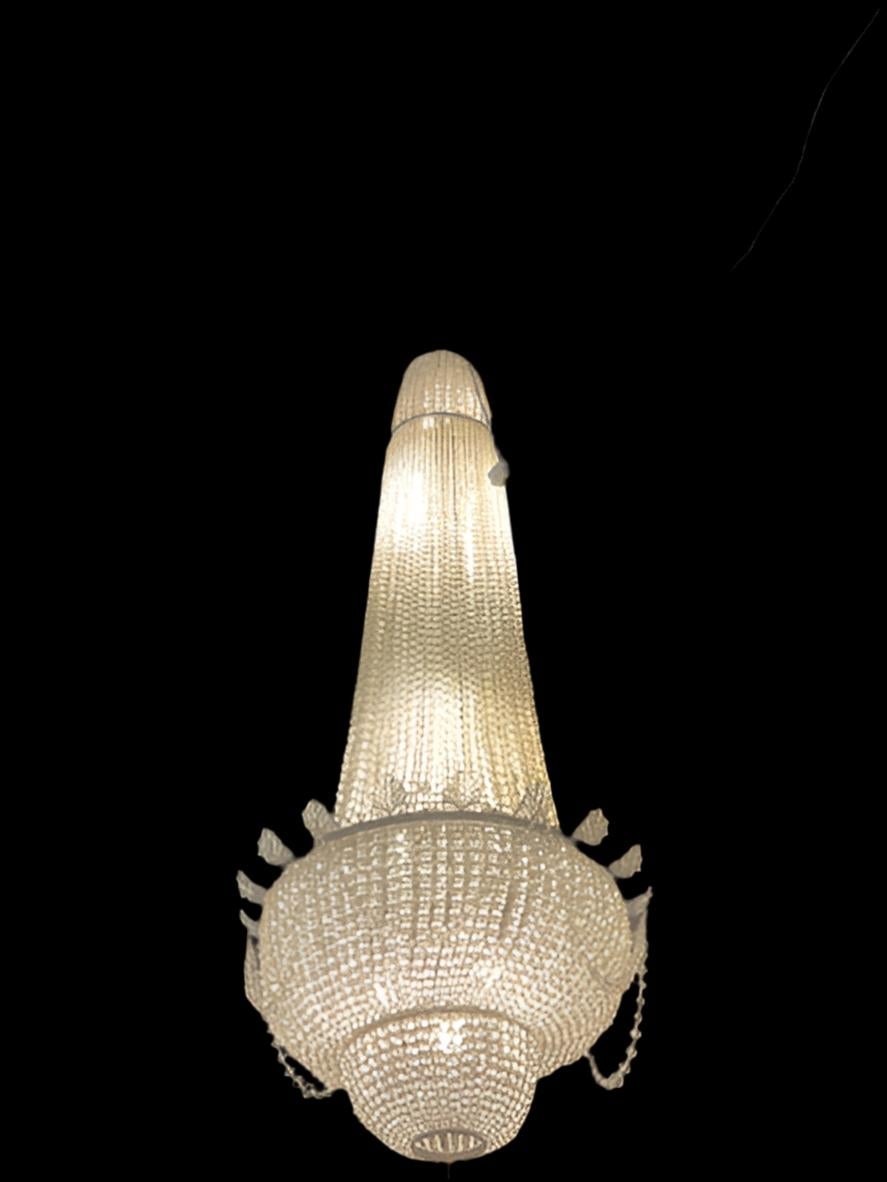 Antigua lámpara de araña francesa estilo Baccarat Francés en venta