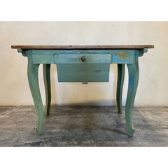 Antique French Baker's Console Table with Drawer, FR-0036