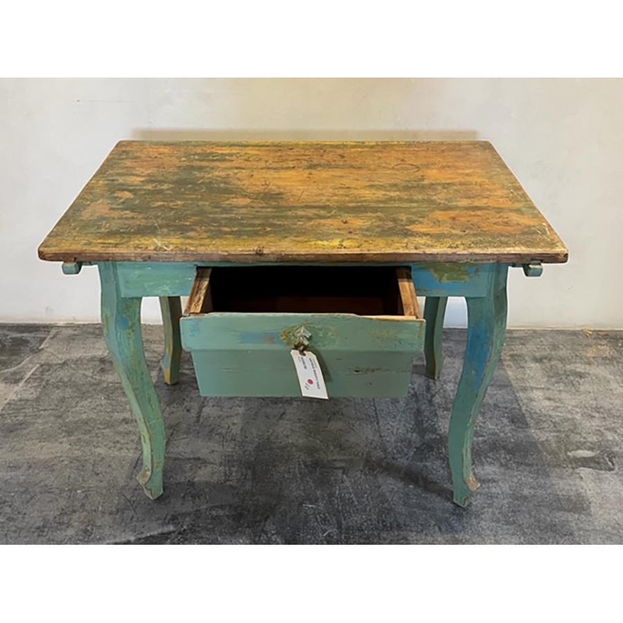 20th Century Antique French Baker's Console Table with Drawer, FR-0036 For Sale