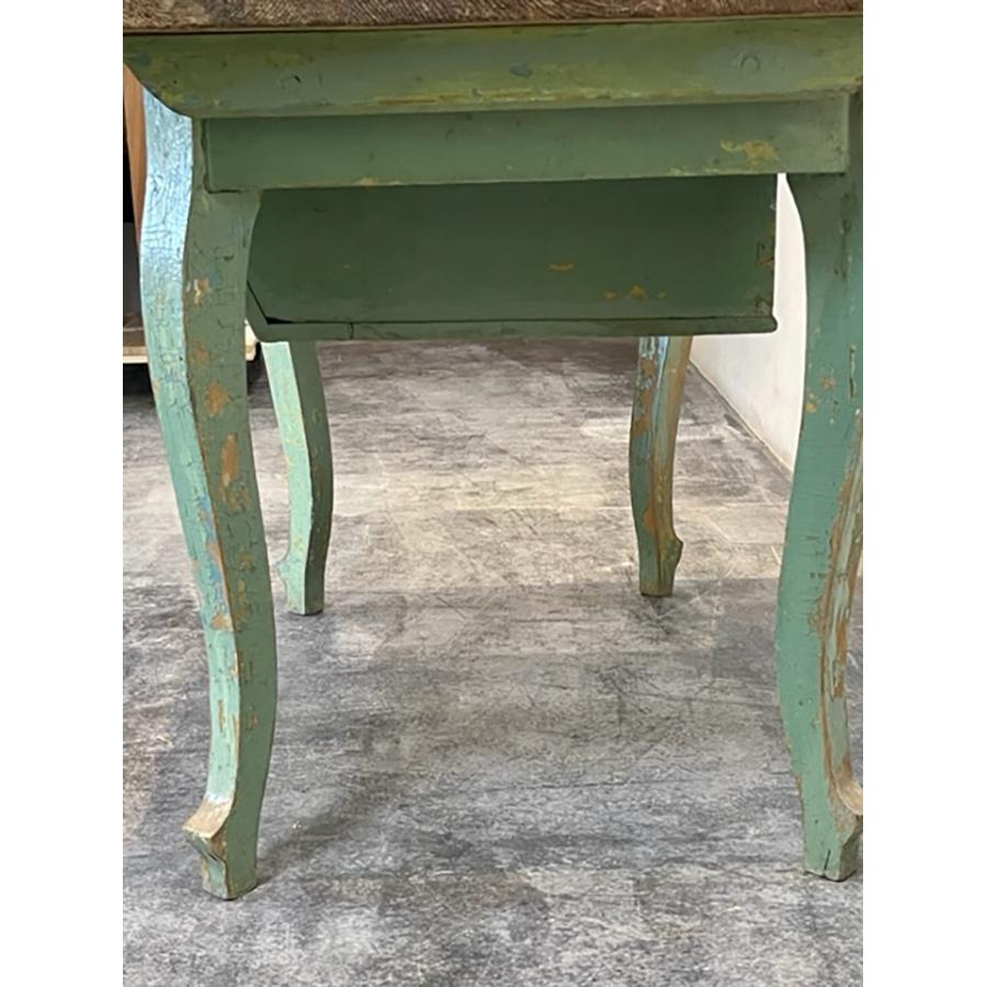 Antique French Baker's Console Table with Drawer, FR-0036 For Sale 3