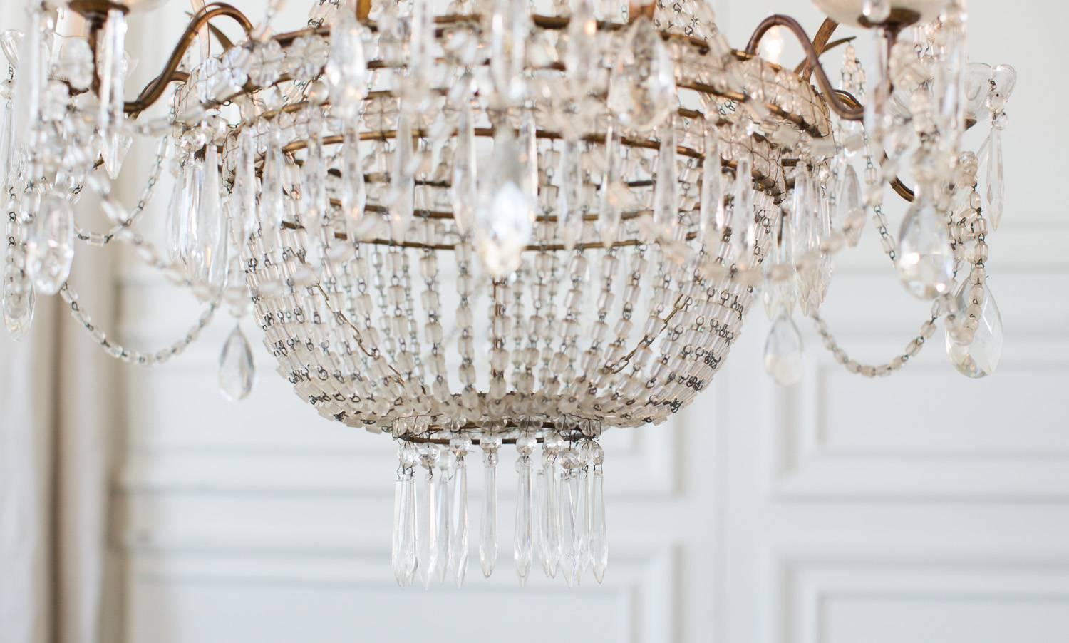 Late 19th Century Antique French Ballroom Chandelier For Sale