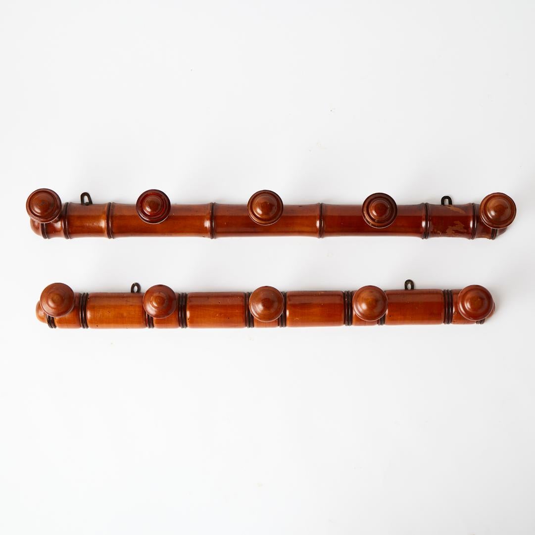 French Provincial Antique French Bamboo Peg Rack 2