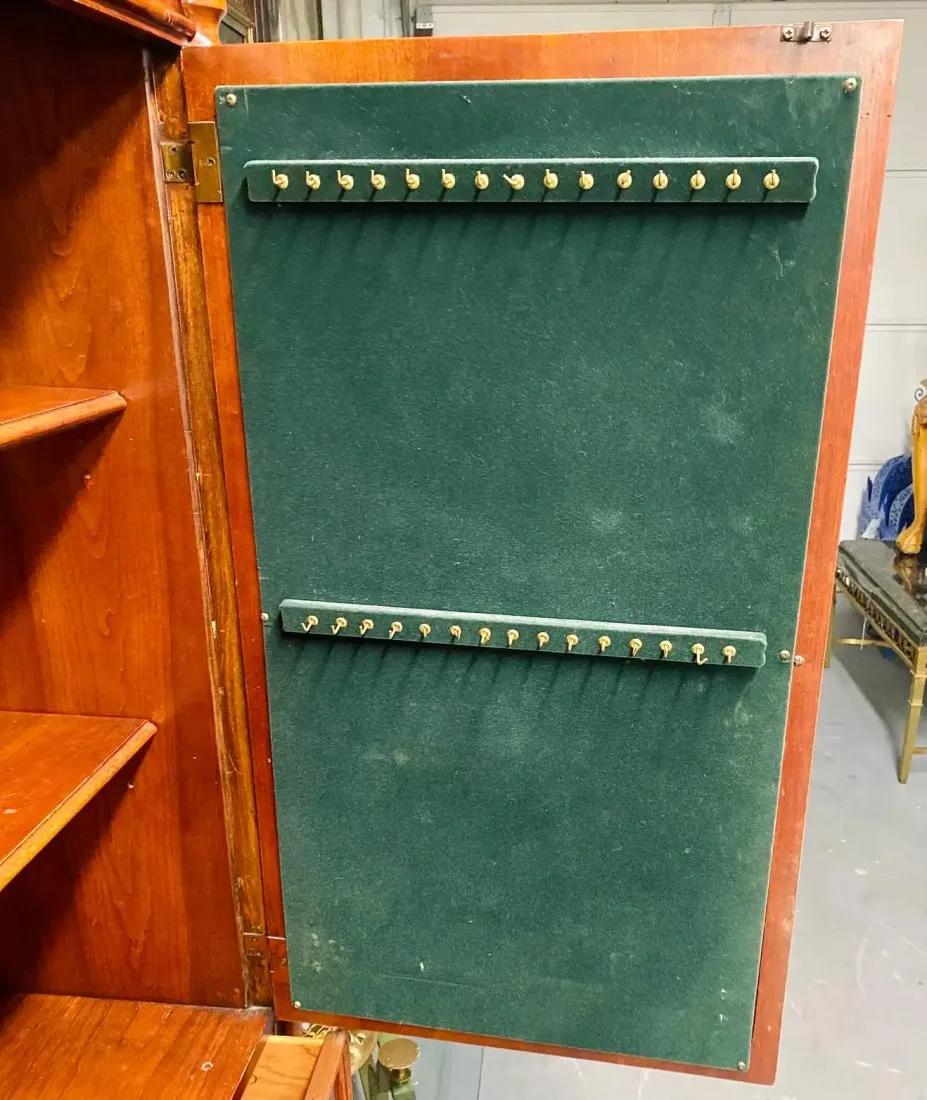 Antique French Bamboo style One Door over Three Drawers Armoire or Wardrobe In Good Condition In Plainview, NY