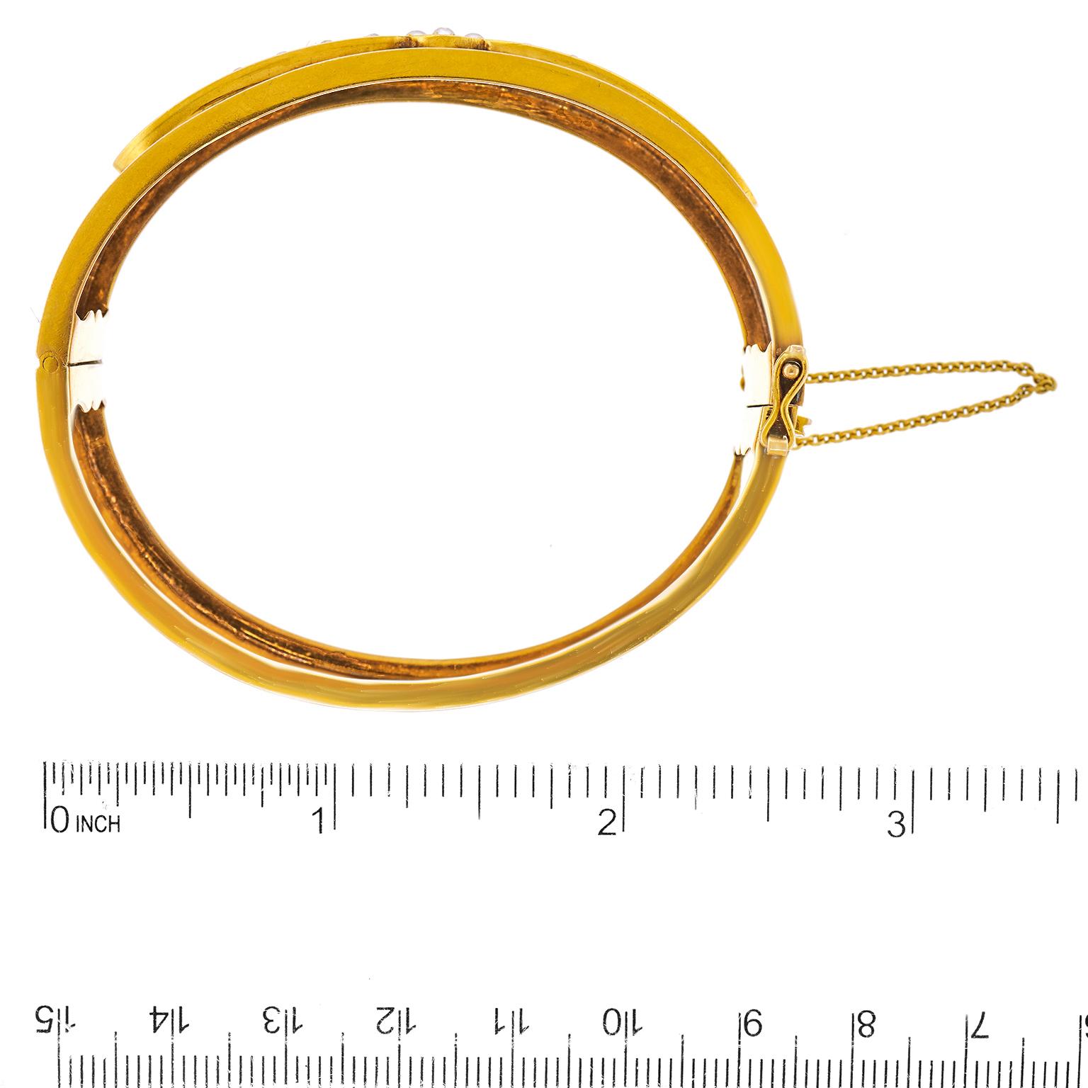 Antiker französischer Armreif 18k c1880er Jahre 1