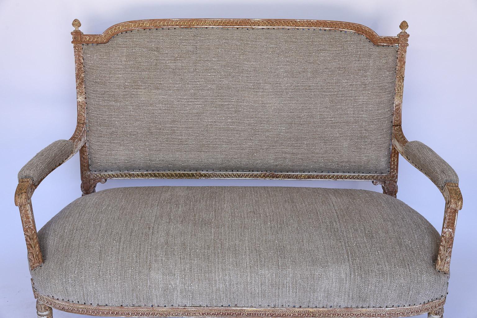 Wood Antique French Banquette