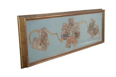 Antique French Baptiste Paul BP Grimaud Framed Shadowbox Playing Cards 31"