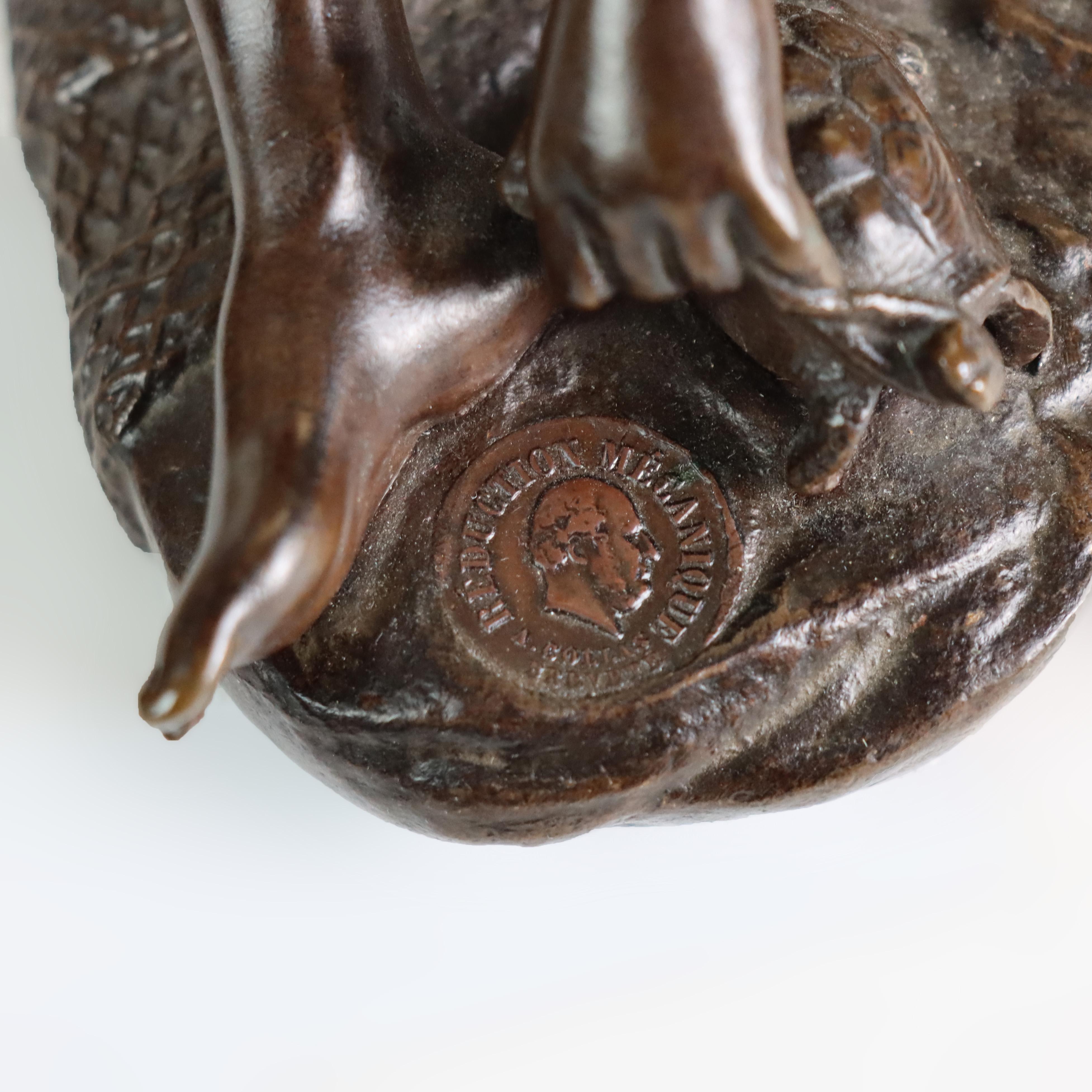 Antique French Barbedenne Fondeur Bronze Figure “Neopolitan Fisherboy” C1890 For Sale 6