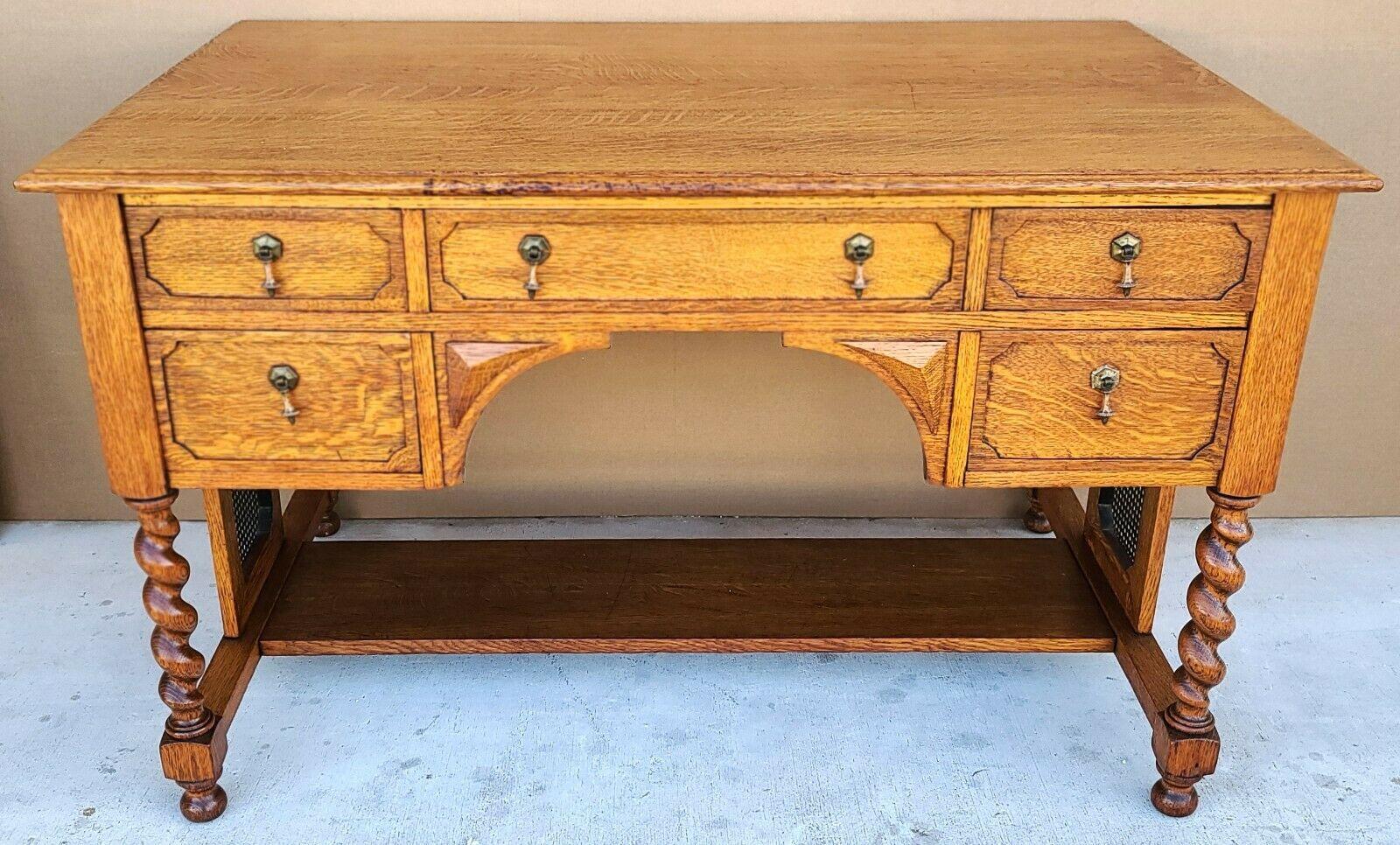 Offering One Of Our Recent Palm Beach Estate Fine Furniture Acquisitions Of A
Antique French Barley Twist Oak & Cane Desk

Approximate Measurements in Inches
30