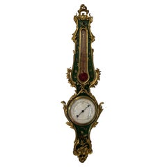 Antique French Barometer with Original Mercury Mechanism, 19th Century