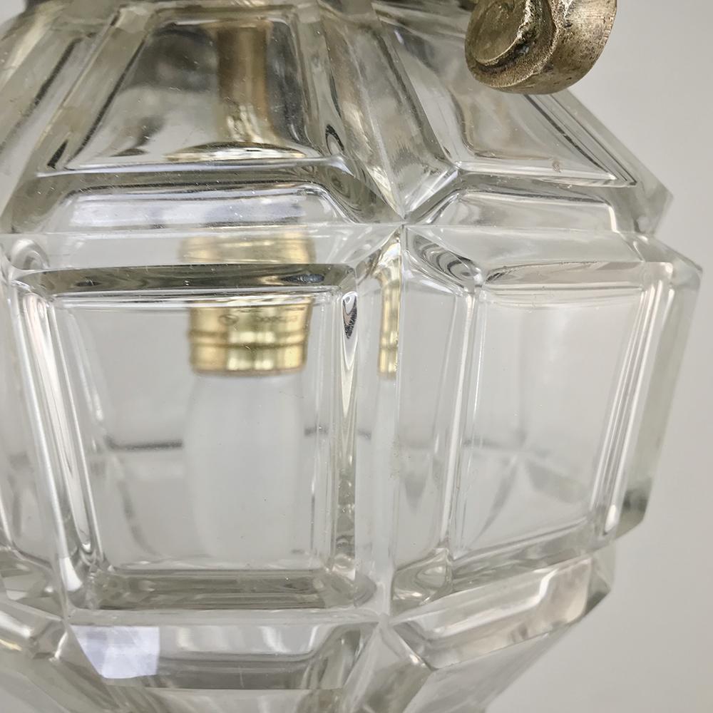 Antique French Baroque Crystal & Bronze Lantern Chandelier 4
