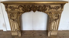 Antique French Baroque Fireplace Mantel