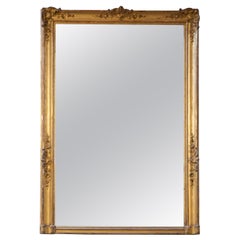 Antique French Baroque Gold Leaf Mirror