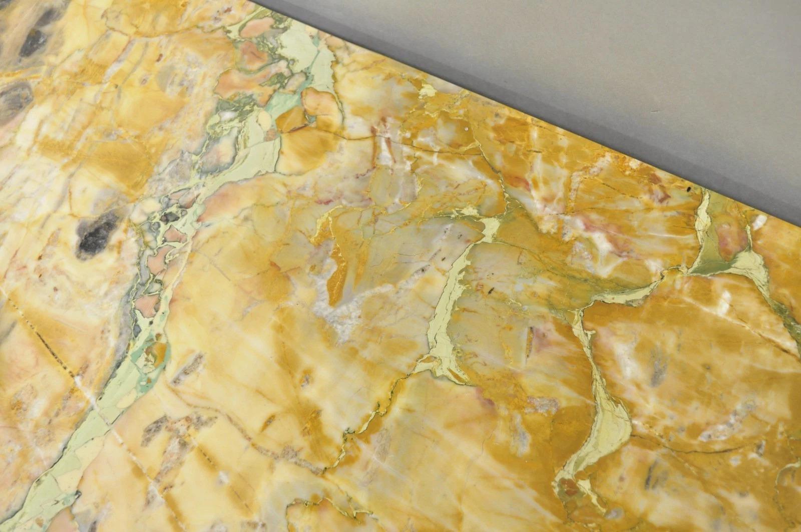 Antique French Baroque Rococo Carved Walnut Marble Top Sideboard Buffet w Drawer in vendita 10