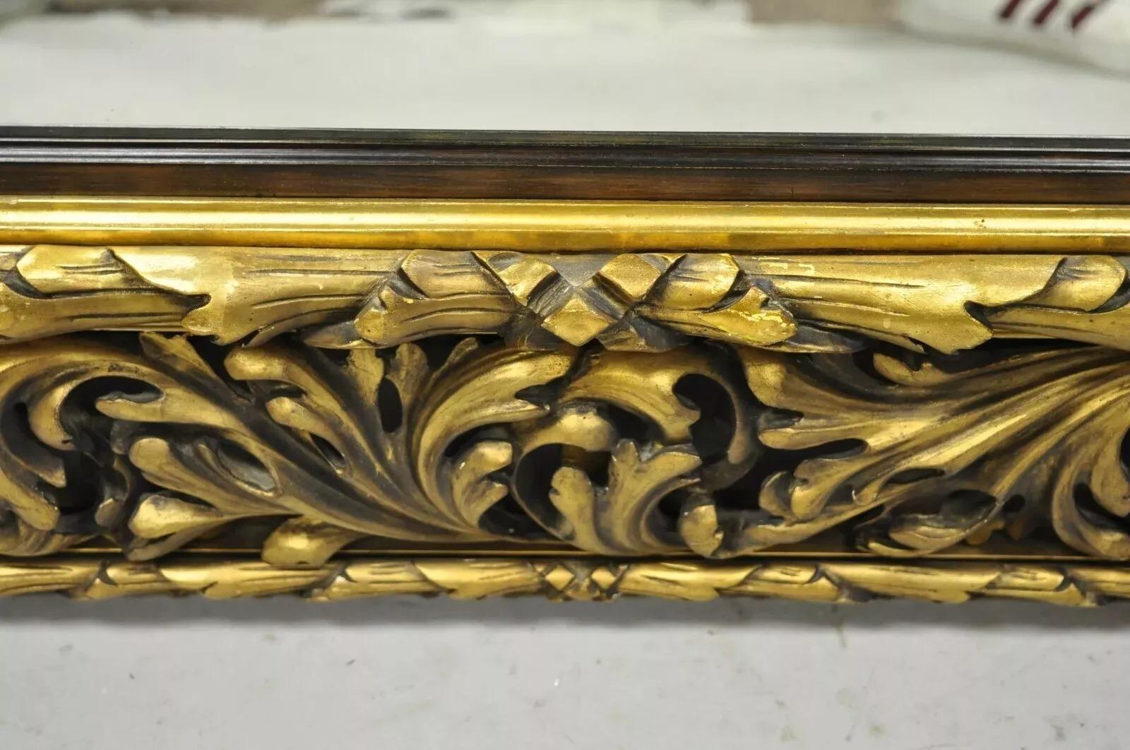 Antique French Baroque Rococo Style Scroll Carved Wood 65