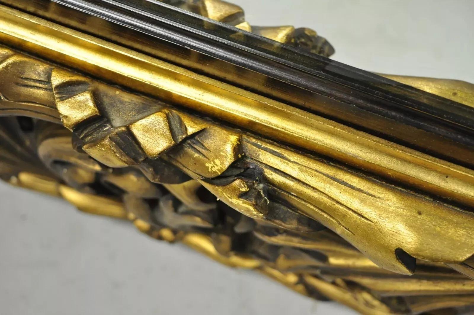 Antique French Baroque Rococo Style Scroll Carved Wood 65