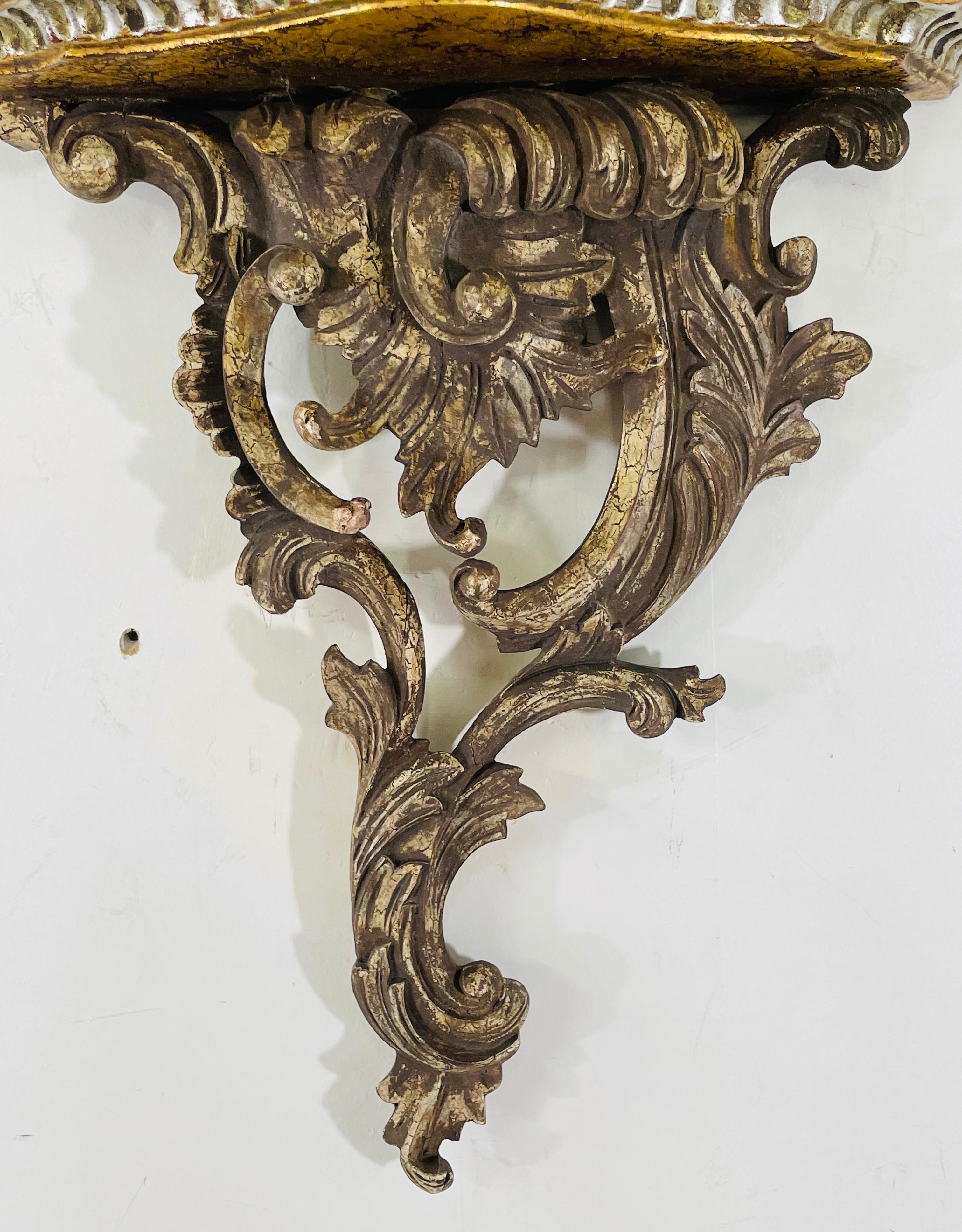 Antique French Baroque Style Wall Bracket, a Pair For Sale 1