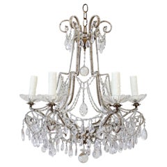 Antique French Beaded Arm Chandelier