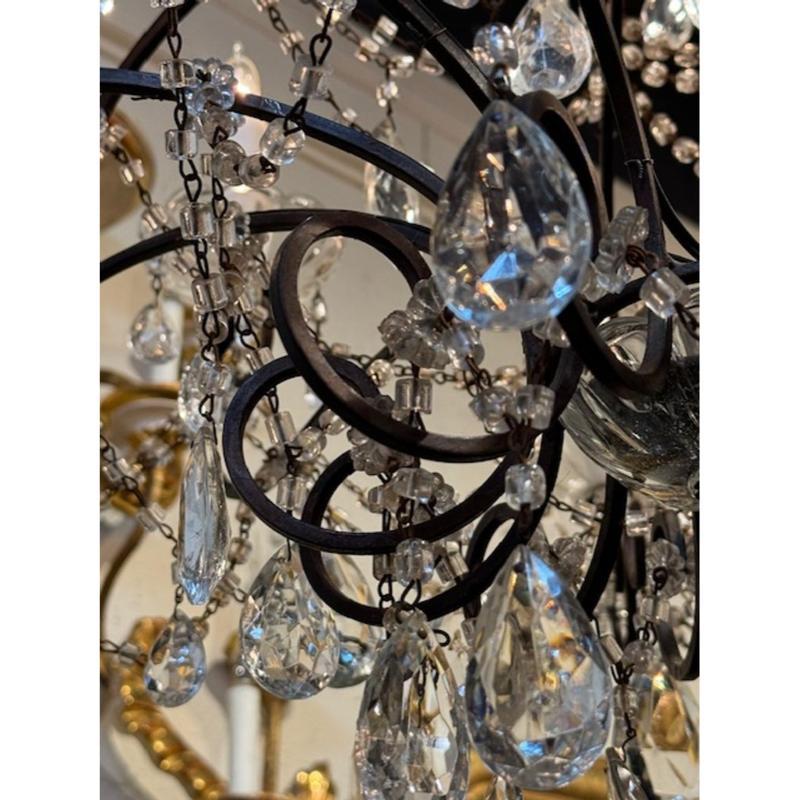 Lustre ancien français en perles avec 18 Lights en vente 1