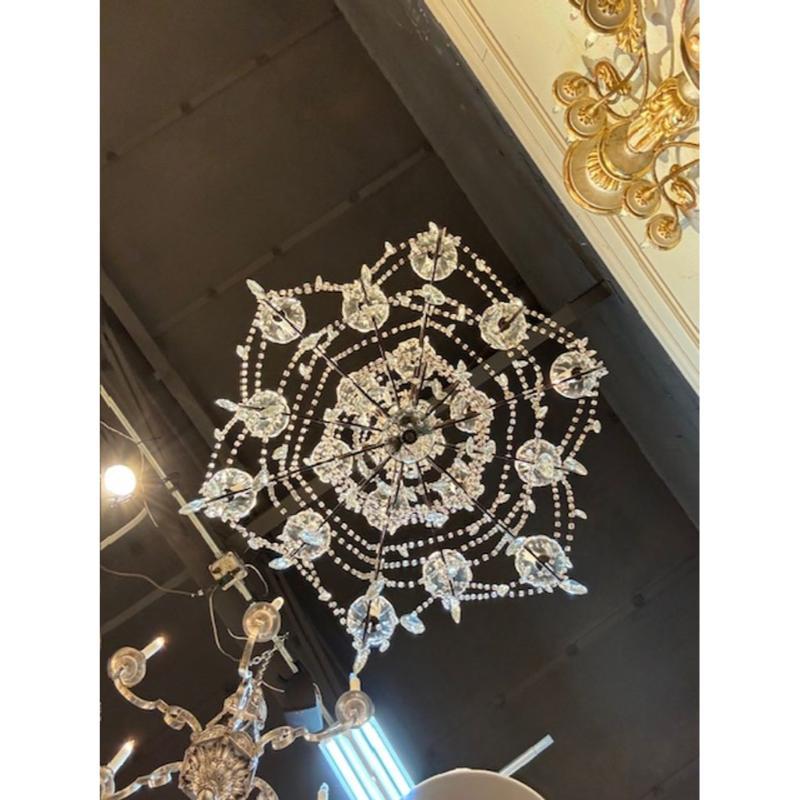 Lustre ancien français en perles avec 18 Lights en vente 2