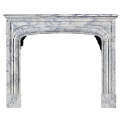 Antique French Beccia Marble Chimneypiece