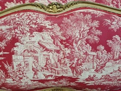 Antique French Bed Corbeille Cream Lacquer Louis XV Style