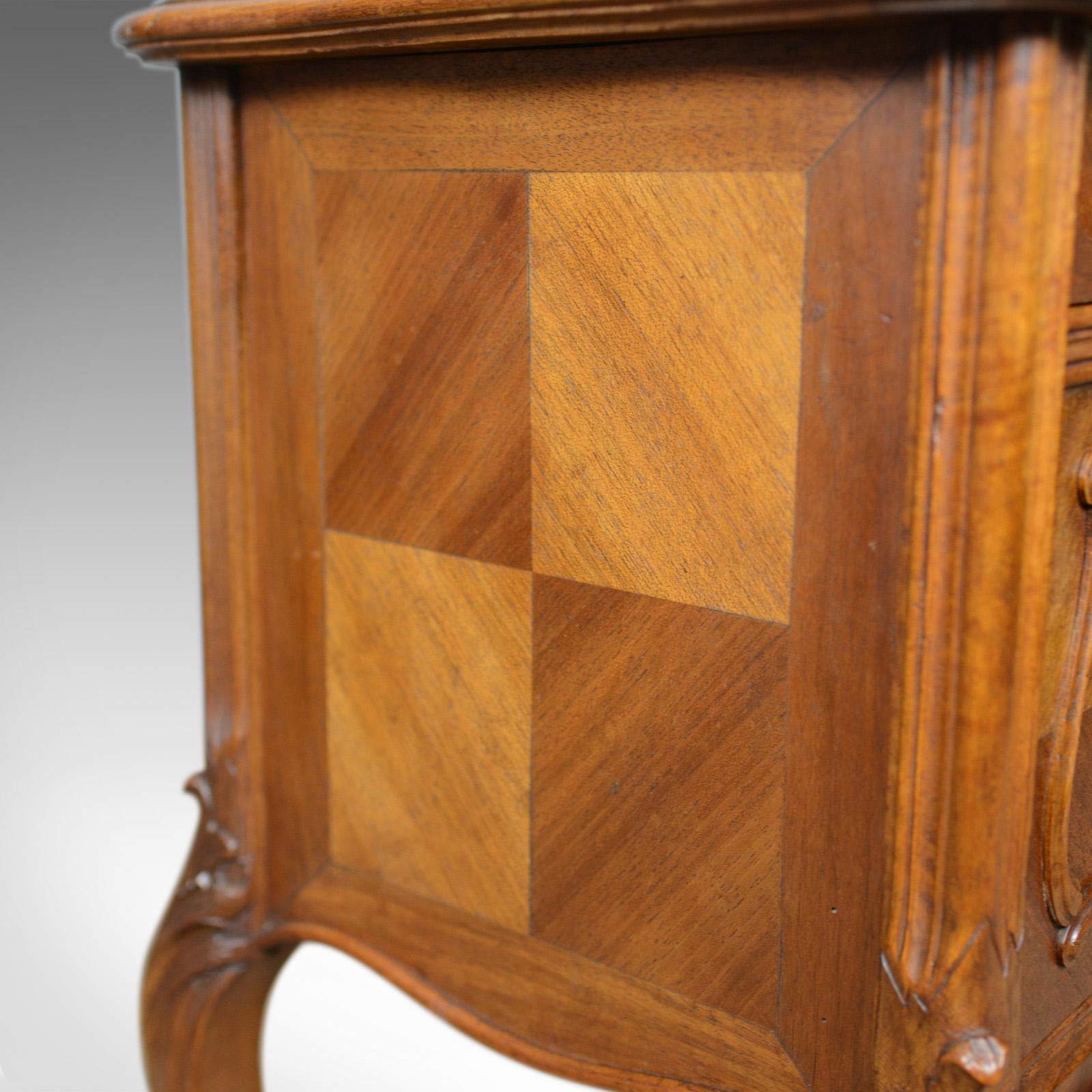 Antique French Bedside Cabinet Victorian Walnut Marble, Pot Cupboard, circa 1890 8