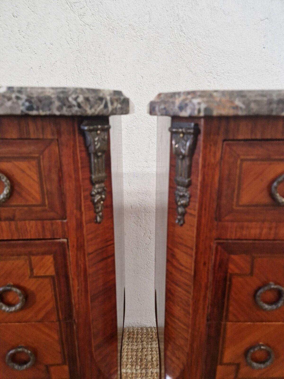 20th Century Antique French Bedside Cabinets Transition Style