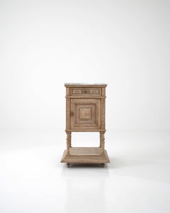 Antique French Bedside Table with Marble Top