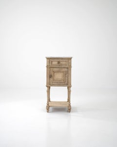 Antique French Bedside Table with Marble Top