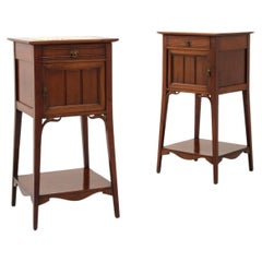 Antique French Bedside Tables, a Pair