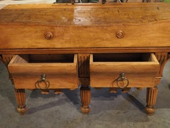Antique French Beechwood Butcher Block, circa 1880