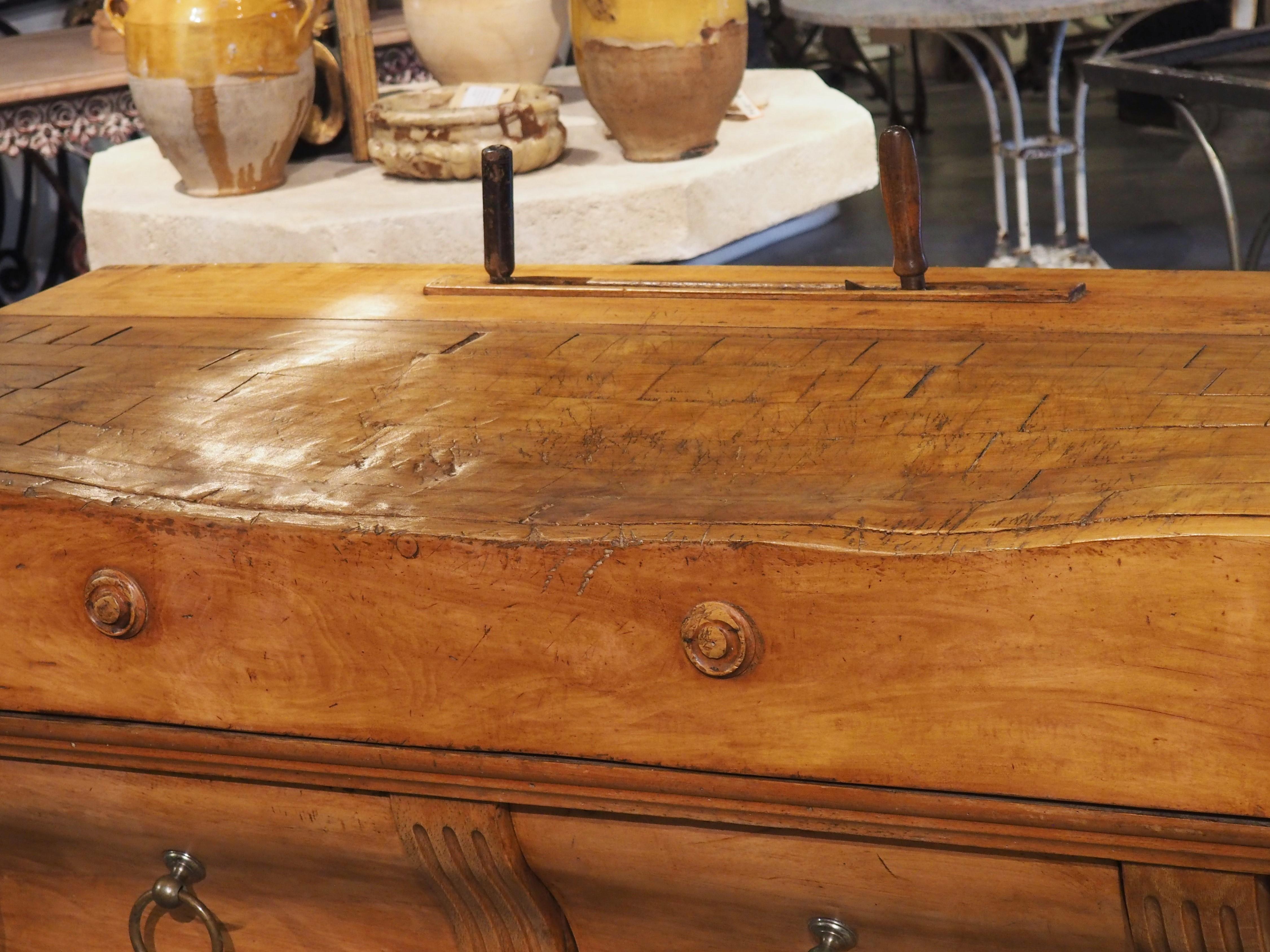 French Provincial Antique French Beechwood Butcher Block, circa 1880