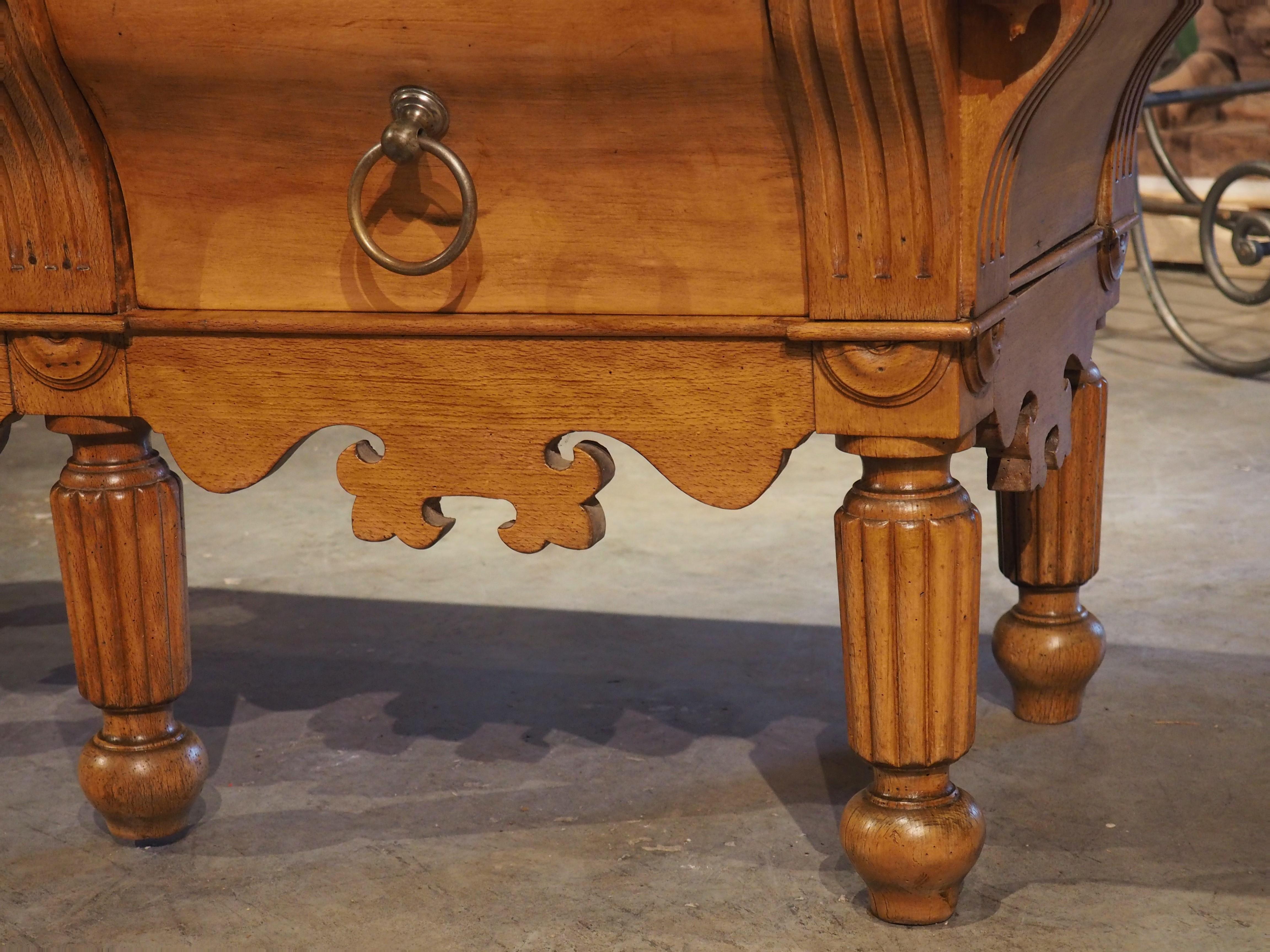 Hand-Carved Antique French Beechwood Butcher Block, circa 1880