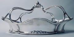 Antique French Belle Epoque Classical Silver Centerpiece Bowl
