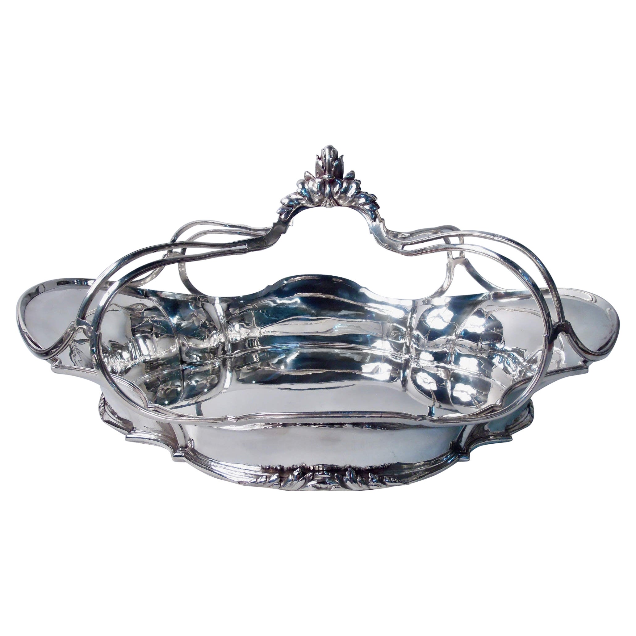 Bol de table central ancien en argent de style classique français de la Belle Époque en vente