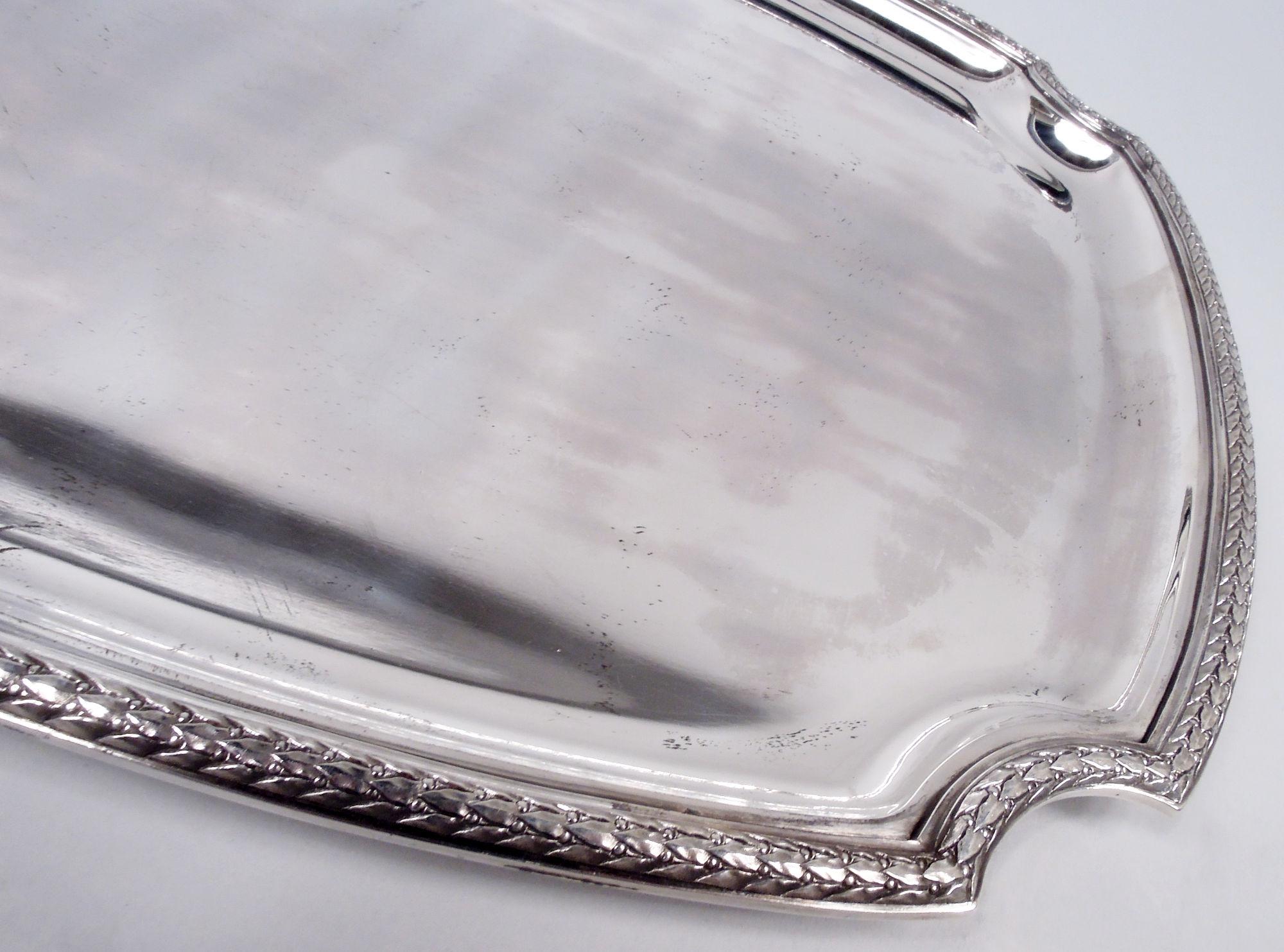 Antique French Belle Epoque Bandeja de plata clásica Belle Époque en venta