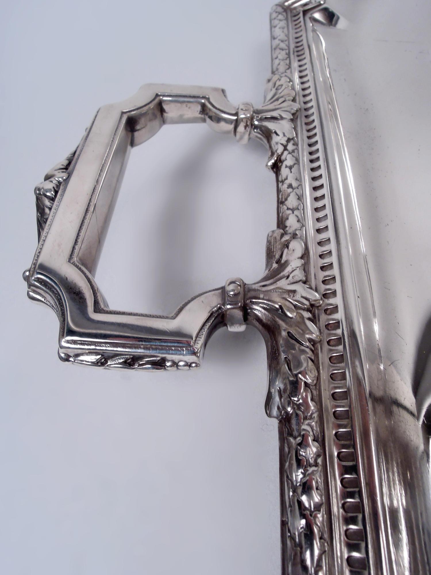 Belle Époque Antique French Belle Epoque Classico Vassoio d'argento in vendita