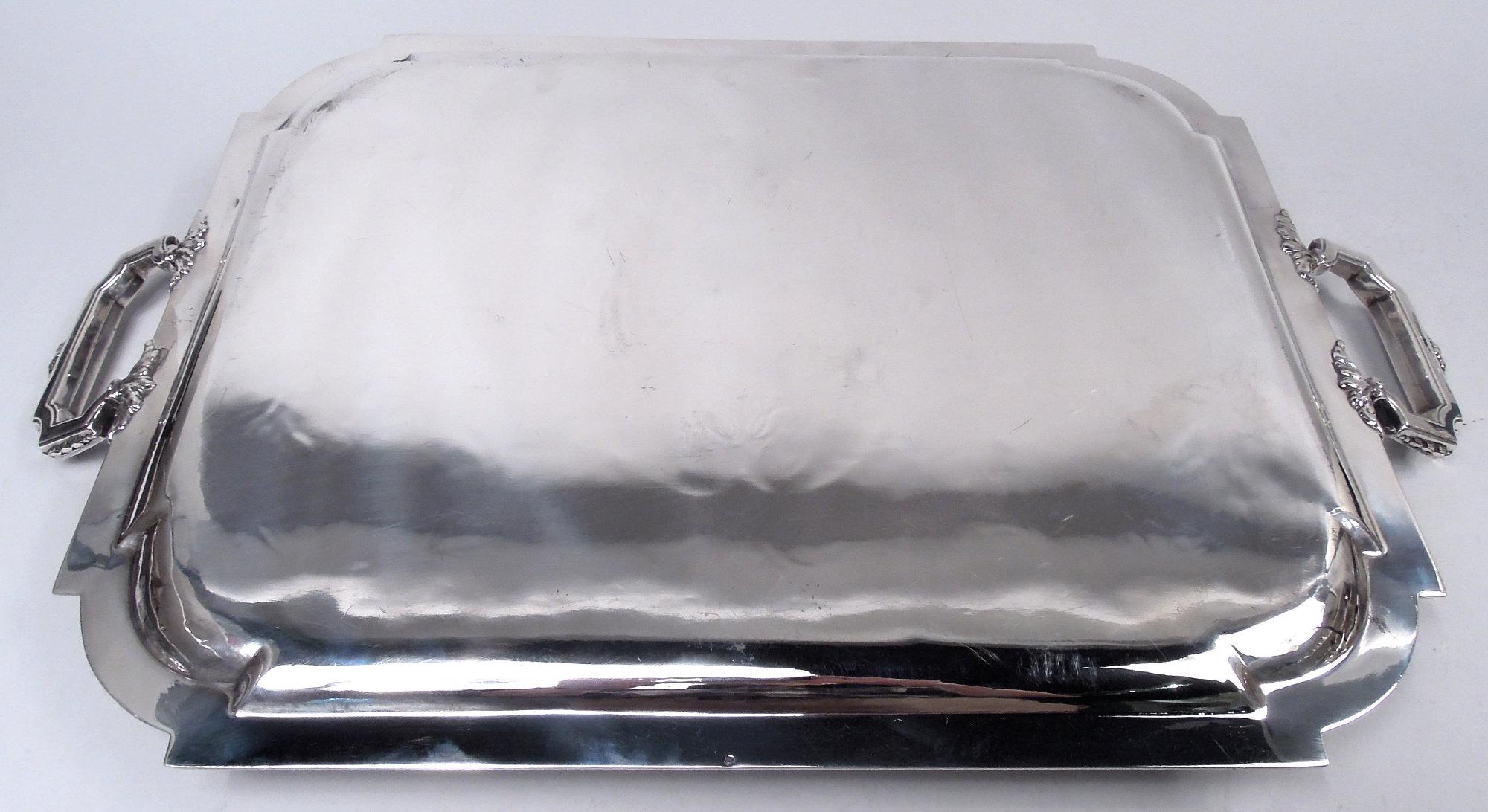 Argento Antique French Belle Epoque Classico Vassoio d'argento in vendita