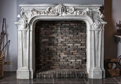 Most Spectacular Antique French Belle Epoque Mantelpiece Statuary Marble