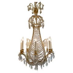 Lustre de l'Impératrice Eugénie en bronze doré et cristal, c.I.C. 1880.
