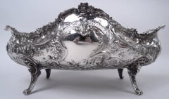 Antique French Belle Epoque Rococo Silver Jardiniere Centerpiece