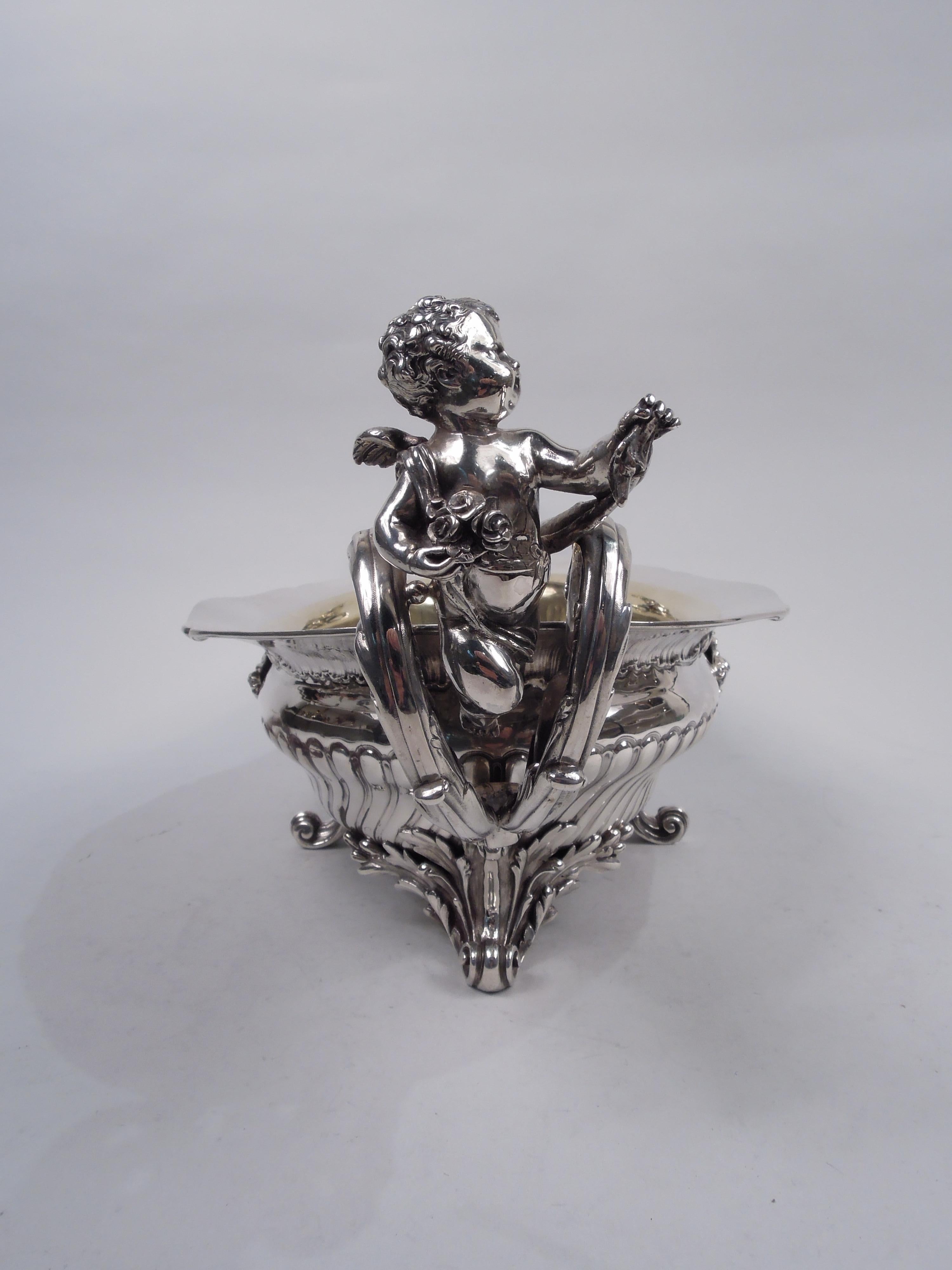 Antike French Belle Epoque Rokoko Silber Jardiniere Mittelstück (Neurokoko) im Angebot