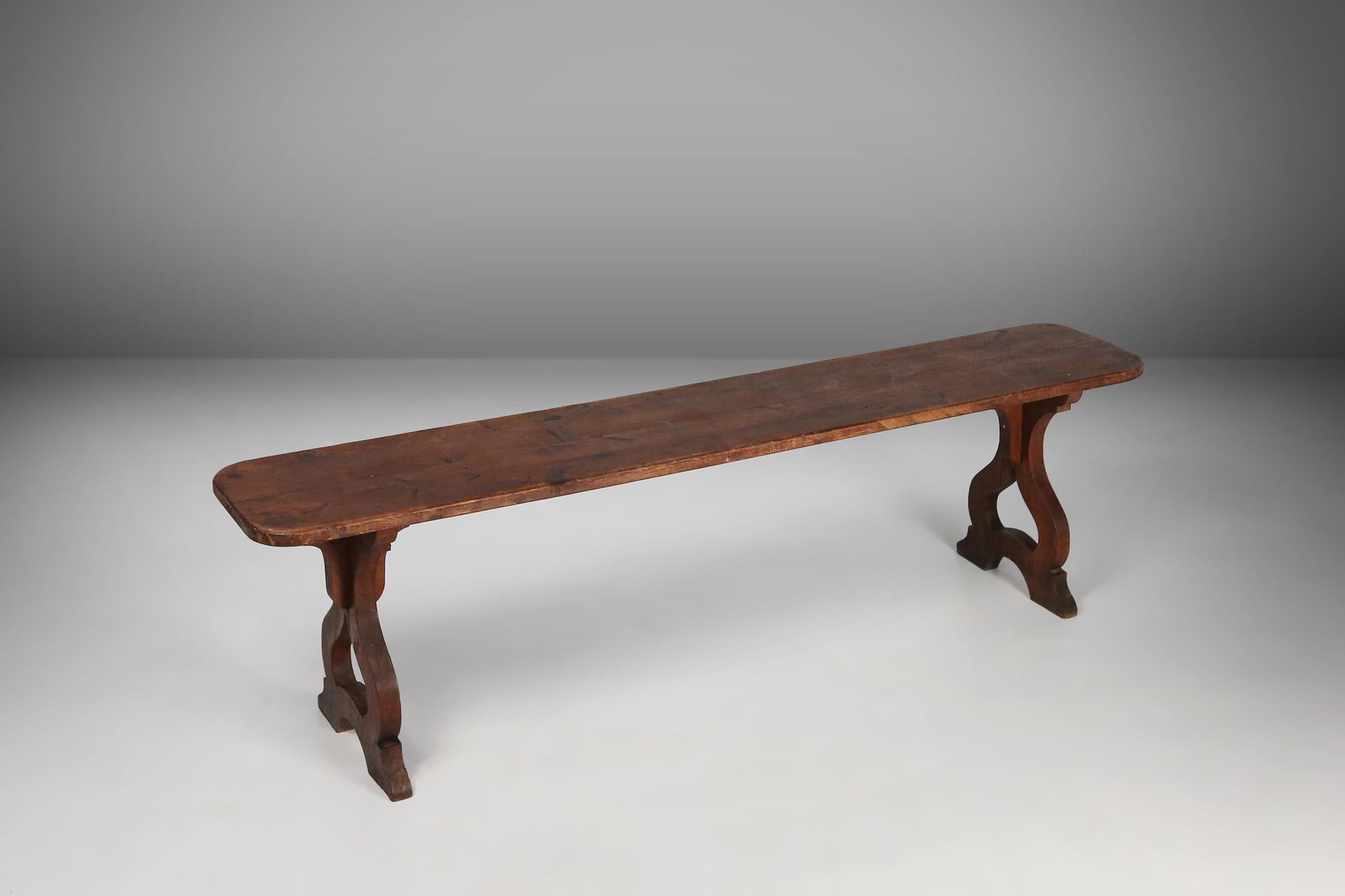 Banc français ancien, années 1850 Bon état à Meulebeke, BE