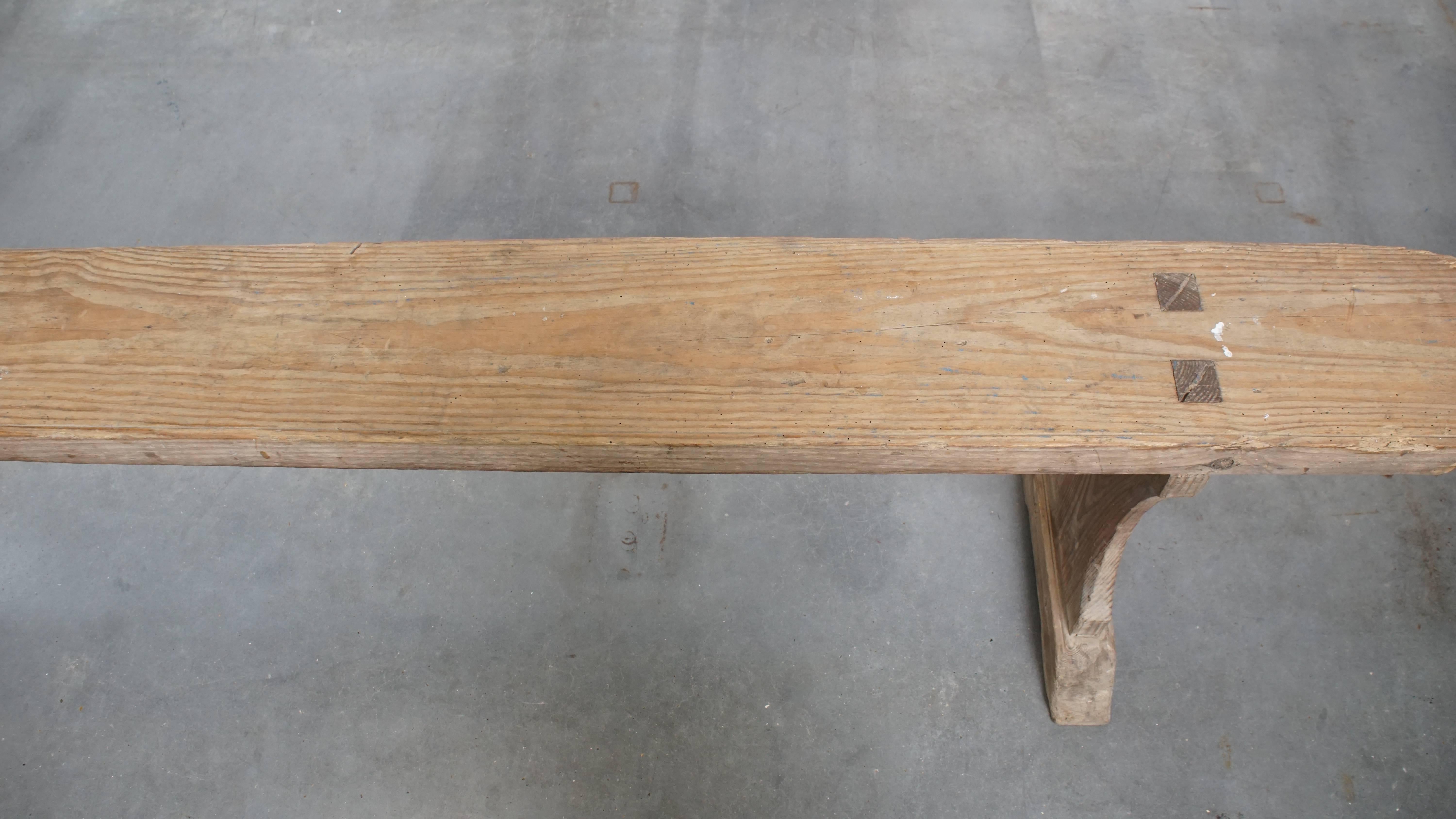 Banco Antique French para la mesa de comedor o detrás del sofá Madera en venta