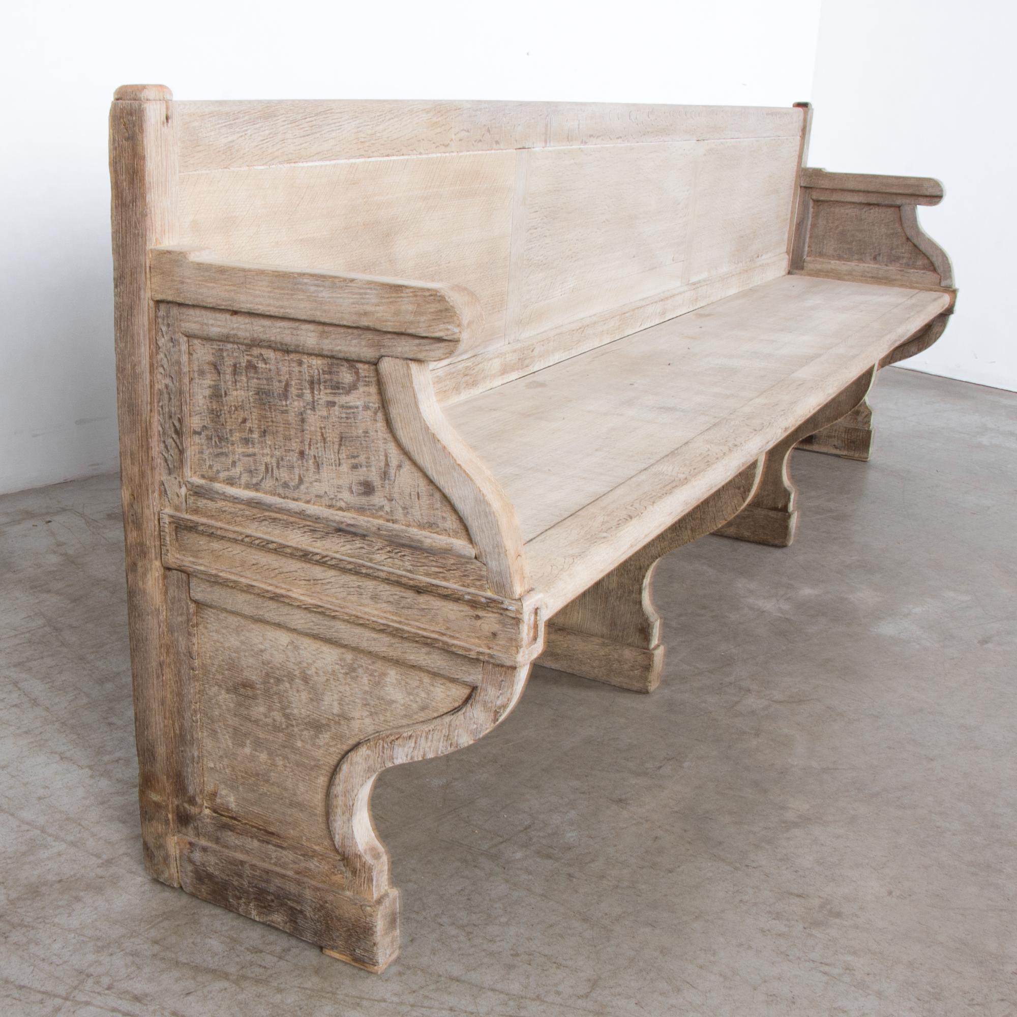 Bleached Antique French Bench Seat